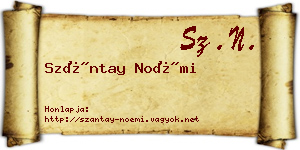 Szántay Noémi névjegykártya